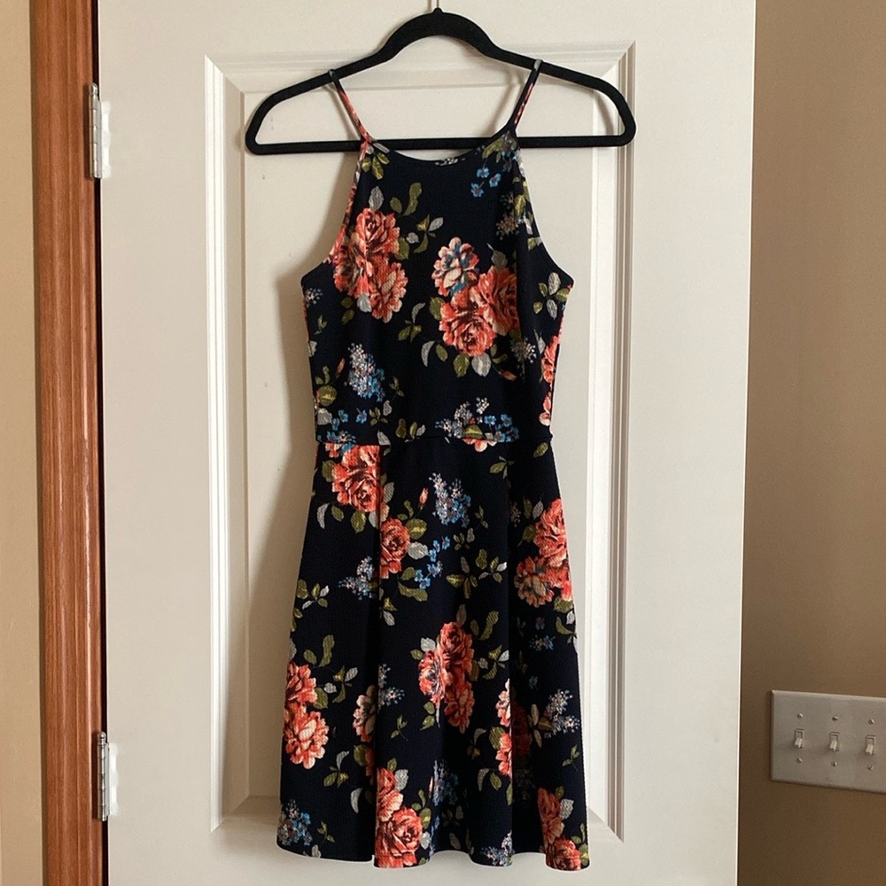 soprano floral fit and flare dress